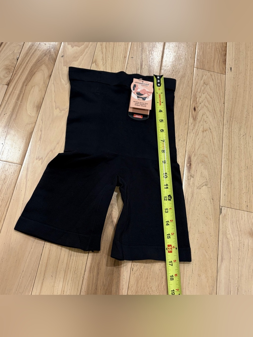 NWT Shapermint Essentials Black All Day Every Day High Waisted Shaper Shorts XS - Picture 5 of 6